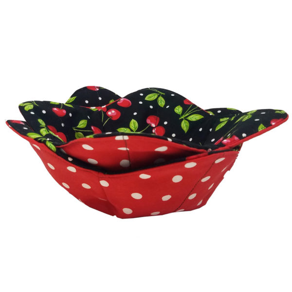 Cherries microwave bowl cozies