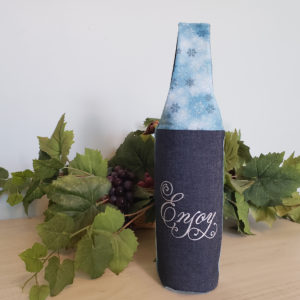 Wine Bottle Tote denim