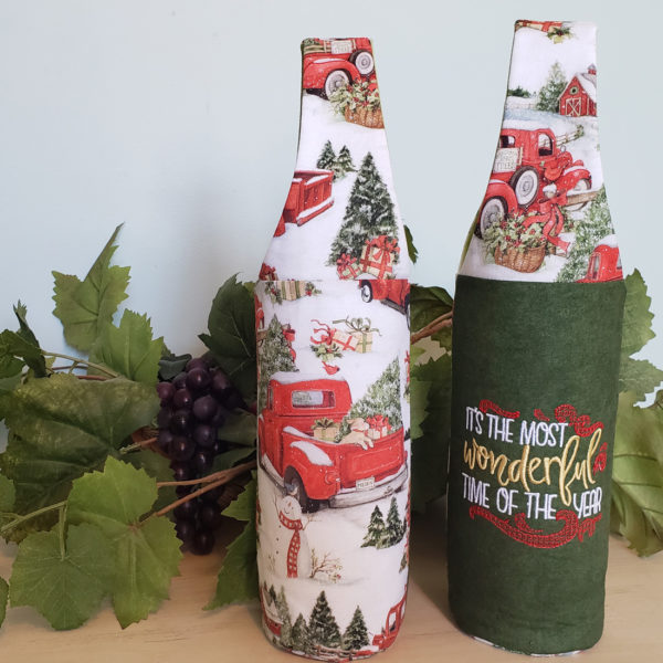 Christmas Wine Tote Old Truck