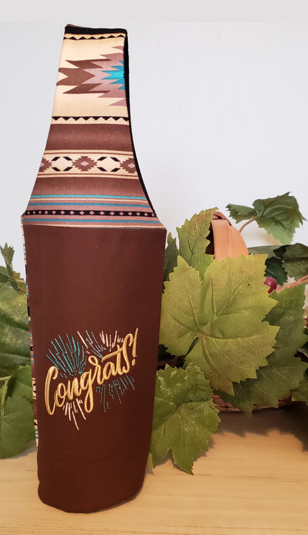 Wine Bottle Tote "Congrats"