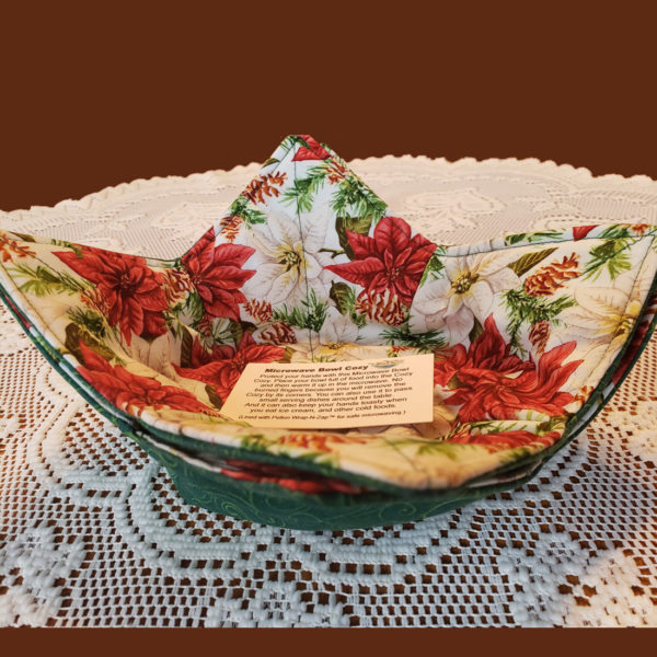 Holiday Poinsettias Microwave Cozy